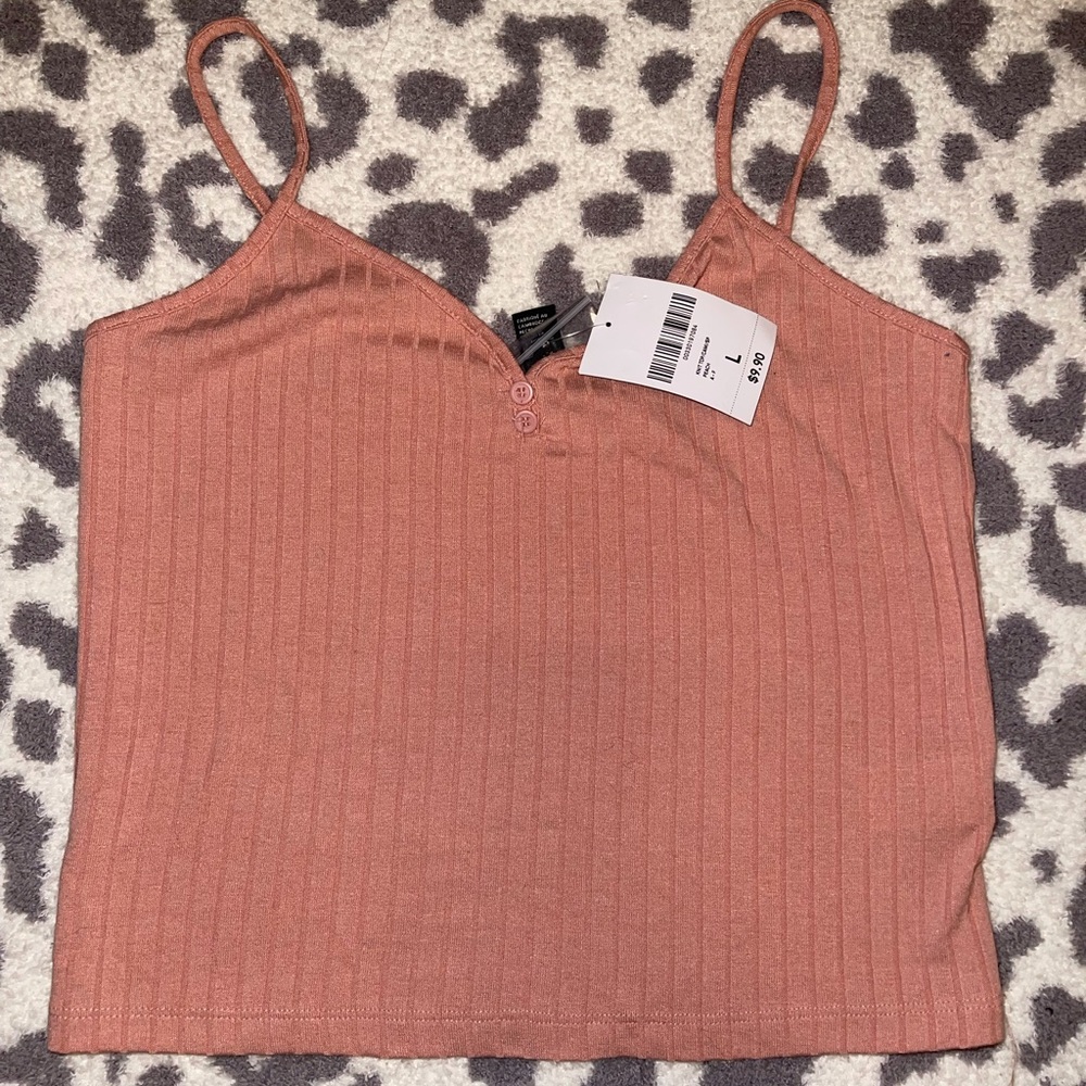 Forever 21 Peach Knit Cami, size large